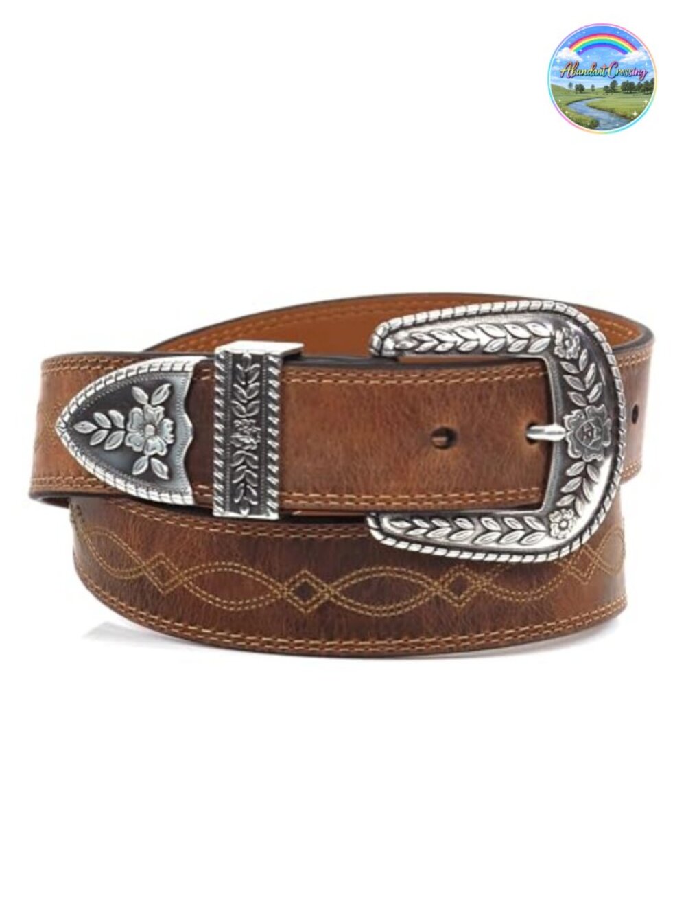 Women's Leather Tapered Belt, Removable Buckle